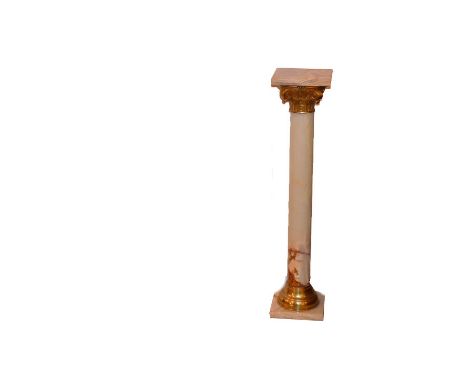 A Very Good Onyx Corinthian Pillar Plantstand 