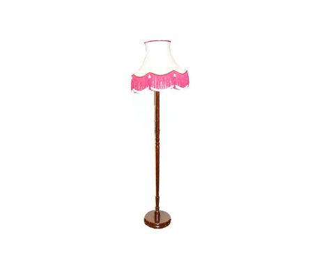 A Mahogany Standard Lamp and Shade