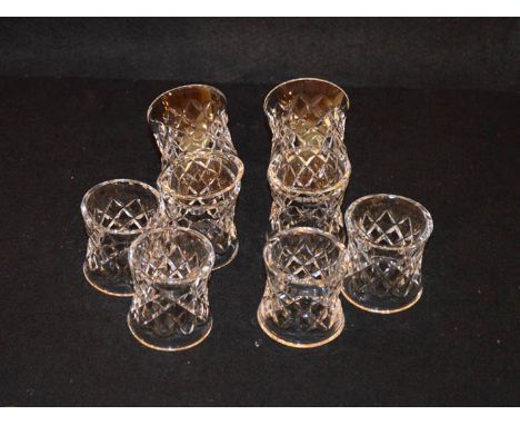 A Set of Eight Waterford Crystal Napkin Rings 
