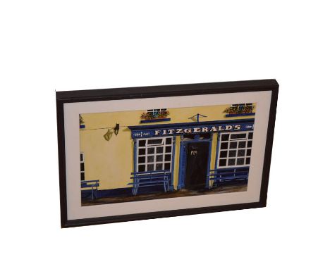 An Oil Painting 'Fitzgeralds Pub' - R Steenson 