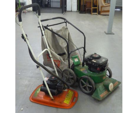 GOAT ROTARY MOWER AND A PETROL HOVER MOWER 