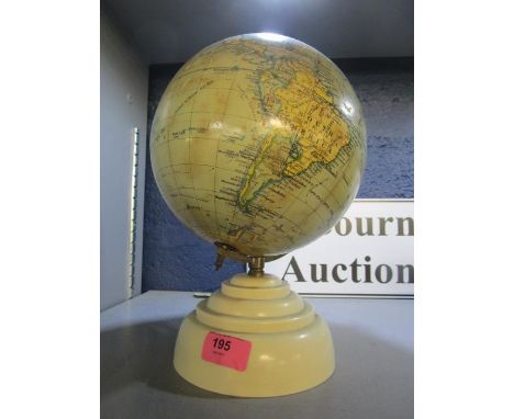 An early to mid 20th century Geographic 8" terrestrial globe 