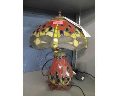 A Tiffany style table lamp with shade 