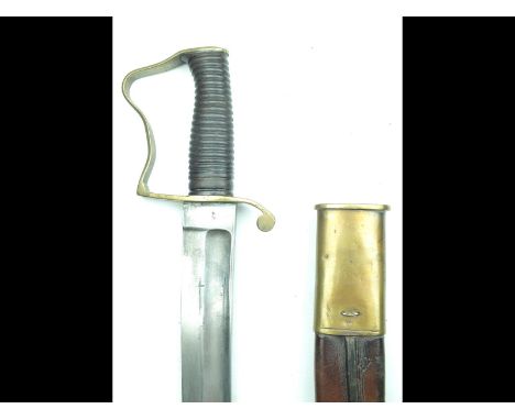 An 1896 Pattern Mountain Artillery sword or sidearm by Wilkinson, 76.5cm curved blade stamped WILKINSON at the forte and stam