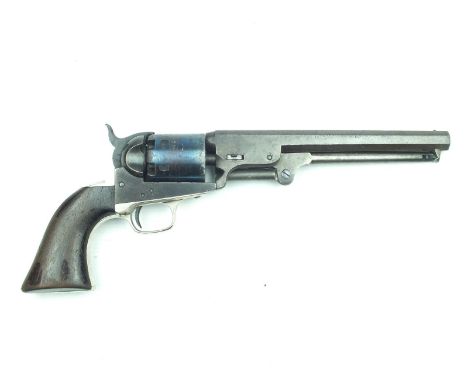 A .36 Cal six-shot percussion Metropolitan Arms Company Navy revolver, 7.5inch sighted barrel stamped METROPOLITAN ARMS CO. N