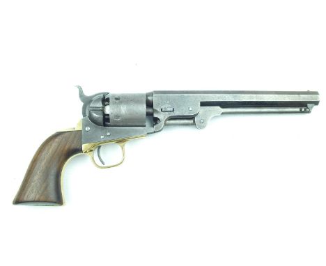 An American Civil War period six-shot .36cal percussion Colt Navy revolver, 7.5inch sighted octagonal barrel stamped ADDRESS 
