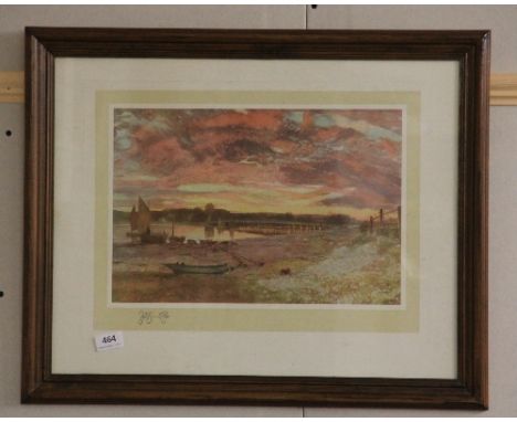 An interesting pencil signed print by David Murray. 65 x 53 cm.
