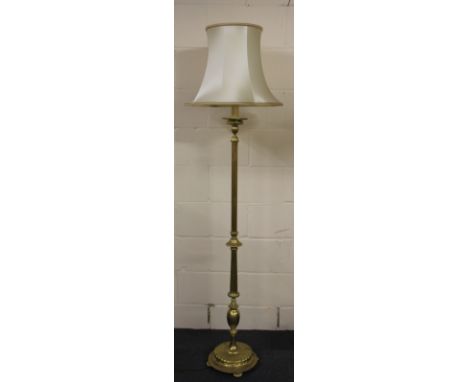 A gilt brass standard lamp.