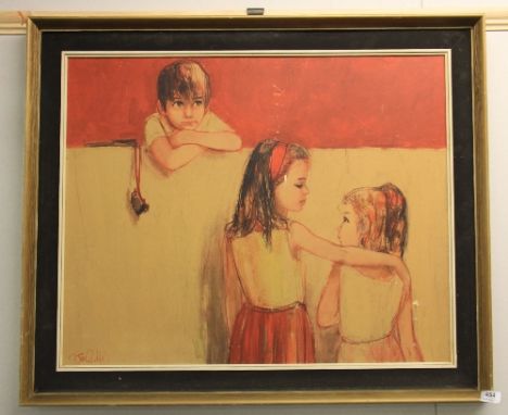A gilt framed 1970s print. 88 x 74 cm.