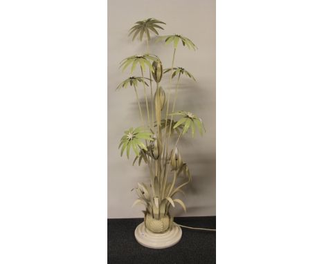 A 1970s painted metal standard lamp. H. 133 cm.
