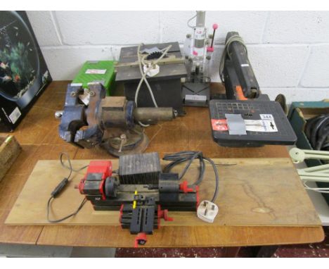 Model makers tools to include lathe, jigsaw, table saw, drill etc