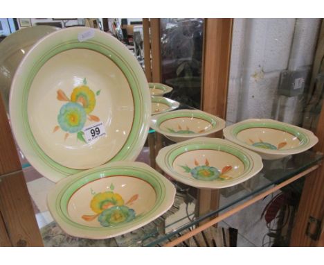 Clarice Cliff dessert service