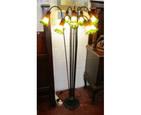 10 branch Tiffany style lamp in working order