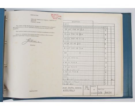 James Bond Quantum Of Solace (2008) - Admiralty Underwater Sonar and Technical Weapon Systems manual film prop, used in the f