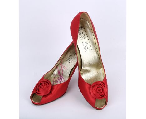 Elizabeth Taylor - Pair of red Bruno Magli shoes worn by Elizabeth Taylor in the 1989 made-for-television film, 'Sweet Bird o
