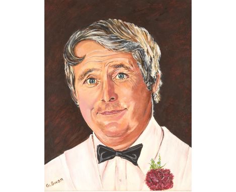 Ernie Wise of Morecambe and Wise  Graham Swan (British) Original oil painting on canvas, Signed by the artist lower left, mou