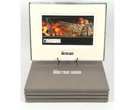 Doctor Who - Limited edition mounted prints in presentation boxes with decorated tissue paper and certification of authority.