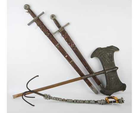 Movie Props - Collection of six weapons (some metal) from various productions including Braveheart and The Borrowers (6). 