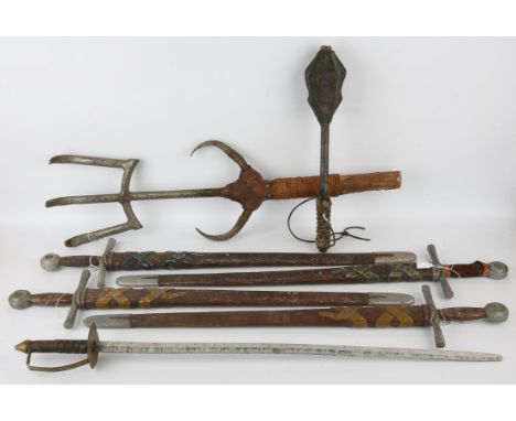 Movie Props - Collection of six weapons (some metal) from various productions including Braveheart and The Borrowers (6). 