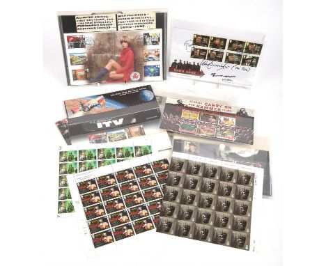 Stamps - A collection of unused stamps and first day covers celebrating such British Film and TV as Dad's Army, The Avengers,
