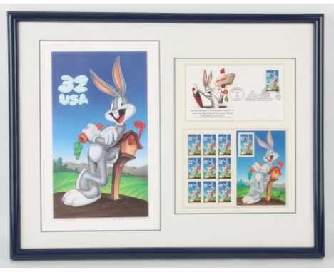 Warner Bros. - Collection of Four United States Postal service Commemorative Lithograph and Stamp Sets. To include Bugs Bunny