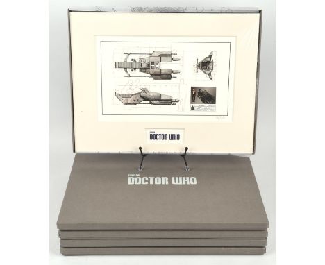 Doctor Who - Limited edition mounted prints in presentation boxes with decorated tissue paper and certification of authority.