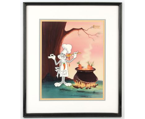 Warner Bros. - Two Friz Freleng Master collection Animation Artwork Cels - "Rabbit Stew" , 'Bugs Bunny is Preparing an old fa