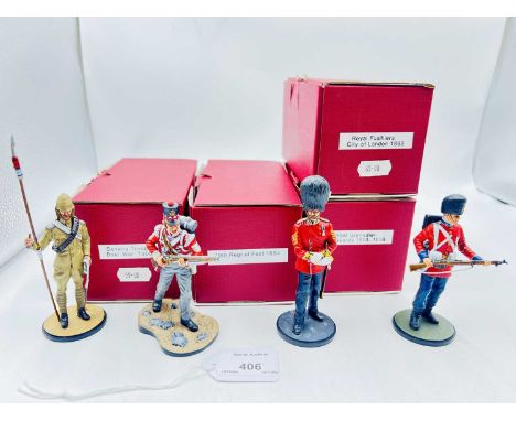 The British Toy Soldier Company - [Rose &amp; Tradition Castings] 90mm Scale Collectors Series, comprising: 4 x British Empir