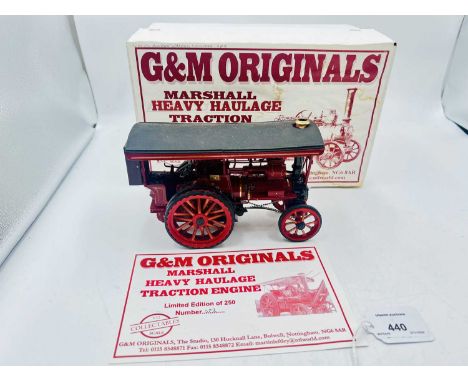 G &amp; M Originals [1/32nd Scale Limited Edition SP2/250 Series], comprising: Marshall Heavy Haulage Traction Engine with Ca