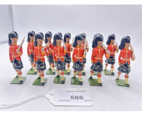 Britains - Un-catalogued Specials - Argyll and Sutherland Highlanders [Pre War Issue], comprising: Officer Marching Holding S
