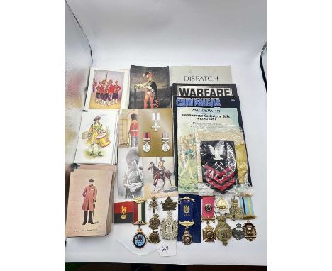 Catalogues - Auction Catalogues, Posters, Medals, Military Badges, Military Themed Postcards, Etc., comprising: a quantity [1