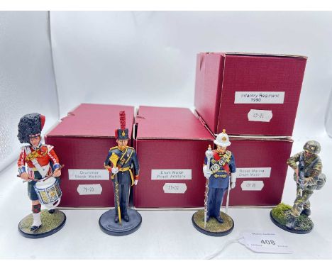 The British Toy Soldier Company - [Rose &amp; Tradition Castings] 90mm Scale Collectors Series, comprising: 4 x British Armed