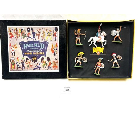 Britains - Herald Series - H.7599 - Trojan Warriors [1957 -1st Issue], comprising: Trojan Warriors in Various Action Poses - 