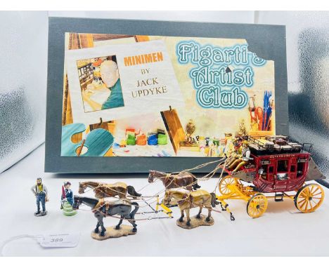 Figarti Miniatures - The Artists Club [Jack Updyke Collection] Series, 2004, comprising: Set JU8007 - The Western Stagecoach 