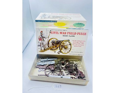 Palmer Plastics [USA]- Artillery Construction Kits [Approximately 1/24th Scale], comprising: 2 x Kit No. 28-100 - Civil War F