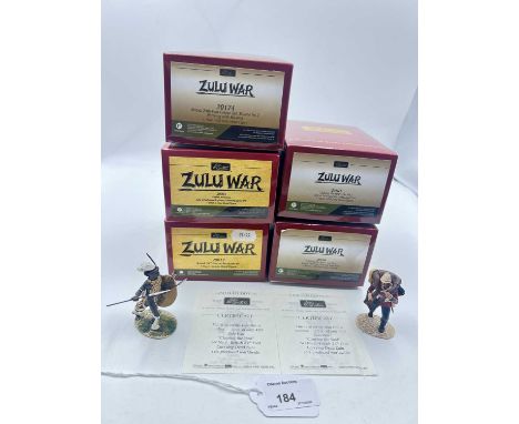 Britains - Zulu War - Osprey Art Series, comprising: Set 20003 - Zulu uThulwana Throwing Spear #1,Set 20017 - British 24th Fo