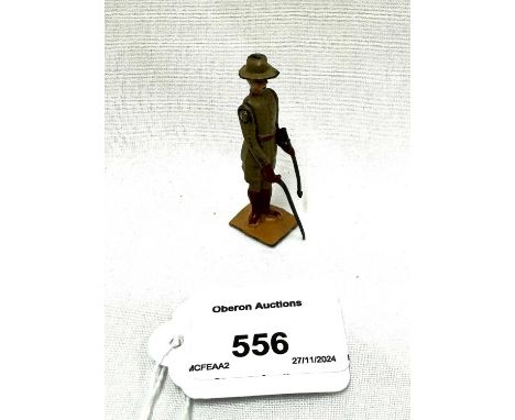 Britains - From Set 1545 - Australian Infantry [1937 - 1941 Only], comprising: First Issue Officer with Drawn Sword at the Sa