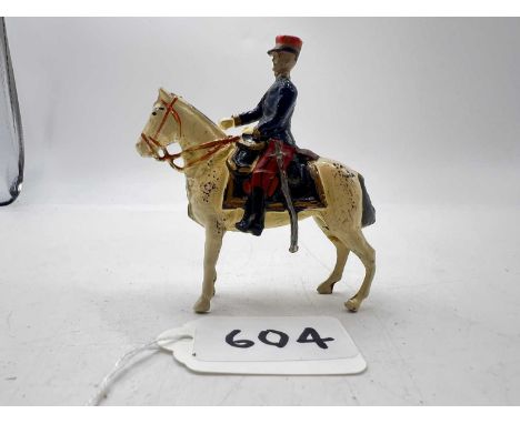 Britains - Paris Office - French Mounted Infantry Officer, comprising: Officer [Empty Handed - Moveable Arm] with Sheathed Sw