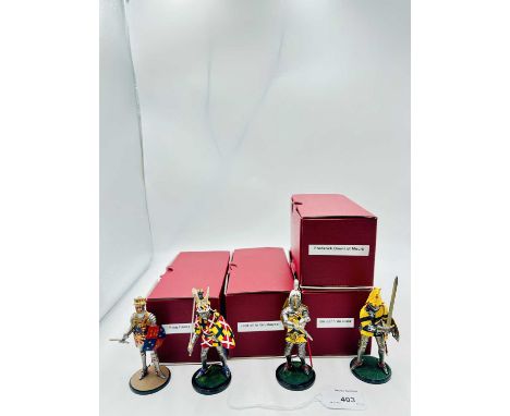 The British Toy Soldier Company - [Rose &amp; Tradition Castings] 90mm Scale Collectors Series, comprising: 4 x Named Medieva