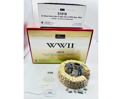 Britains WWII Series, 2013, comprising: Set 51019 - Air Base Sentry Box &amp; Gate Set &amp; Limited Edition [182/400] Set 25