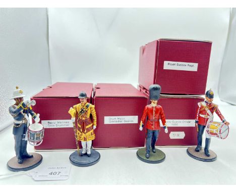 The British Toy Soldier Company - [Rose &amp; Tradition Castings] 90mm Scale Collectors Series, comprising: 4 x British Home 