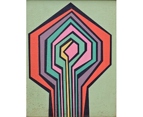 Martyn, Karol K., zugeschrieben, 20. Jh.Abstrakte Komposition. Acryl auf Hartfaser, verso in Blei Name der Künstlerin auf dem