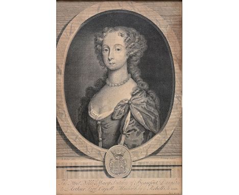 Nutting, Joseph. 1660-1722 LondonMary Somerset, Duchess of Beaufort. Kupferstich nach R. Walker, im Schriftrand gestoch. Bez.