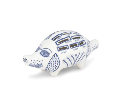 Grayson Perry (born 1960)Piggy Bank, 2017 with the artist's monogram on the undersidepainted and glazed ceramic multipleovera