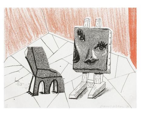 David Hockney (born 1937)Celia with Chair, 1986 signed, dated and numbered 24/50 in pencilhomemade print in colours, executed