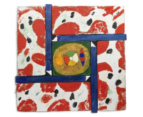 Joe Tilson R.A. (British, born 1928)Liknon, Top, Four Elements and Pomegranate, 1987 signed, titled and dated 'LIKNON, TOP, F