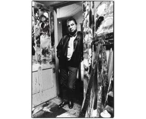 Bruce Bernard (British, 1928-2000) Francis Bacon In The Studio Doorway, 1983gelatin silver print, inscribed by the photograph