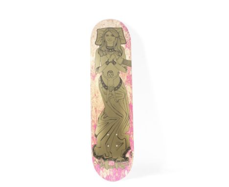Grayson Perry (born 1960)Kate Board, 2017 offset lithograph and screenprint in colours on wooden skateboard deckoverall 81 x 