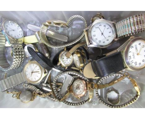 Small collection of various watches mainly fashion including a Timex ladies watch, gents Timex watch etc 
