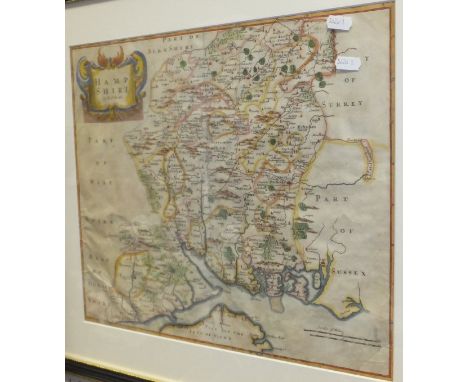 AFTER ROBERT MORDEN "Gloucestershire", coloured print, together with three further county maps CONDITION REPORTS The map of G